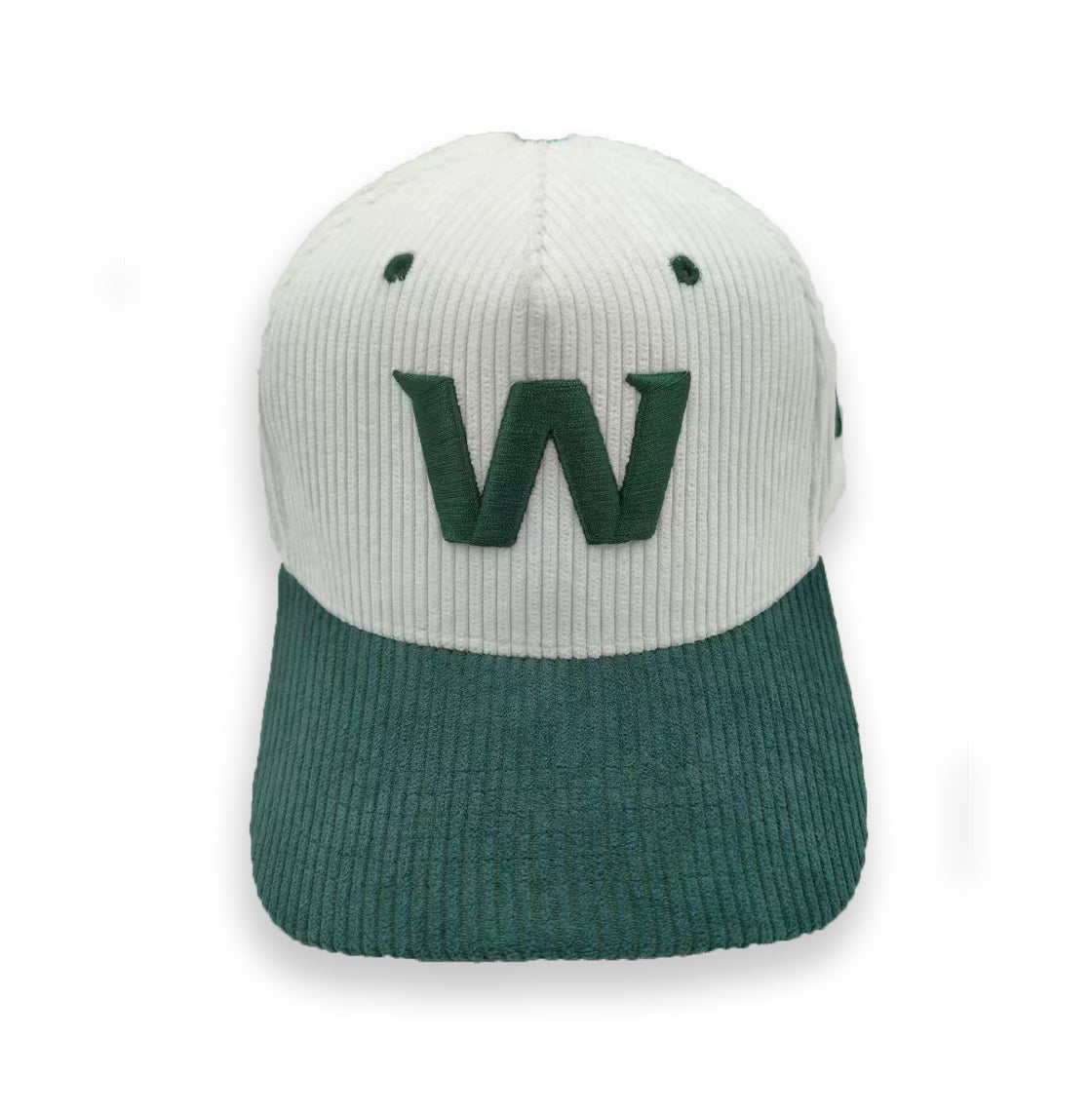 Green White cap with W 